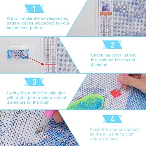 Kits de pintura de diamante de padrão geométrico colorido kits de imagem de imagem 5d broca completa de broca