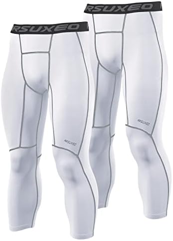 Arsuxeo Men 3/4 Running Compression Tights Capri Pants K75
