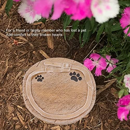 Pet Petstone Grave Marker, DIY Lettering Resina à prova de intempérie Memorial Garden Stone requintado para gramado