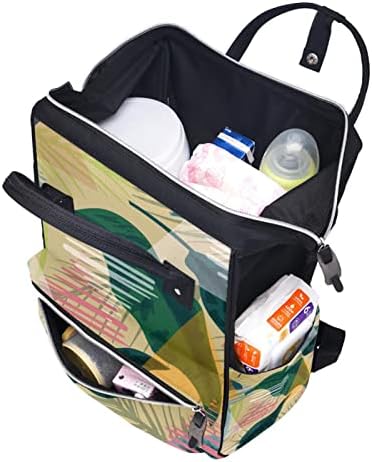 Mochila de viagem Guerotkr, mochila de bolsa de fraldas, mochila de fraldas, padrão de listras geométricas
