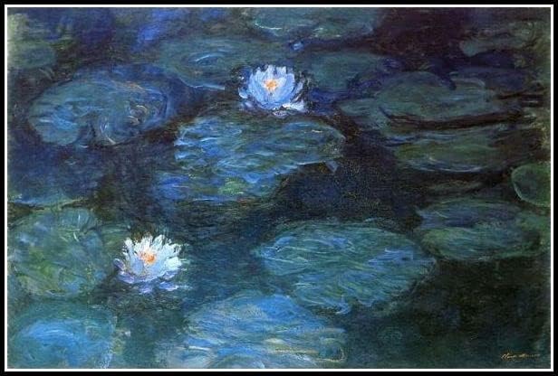 Lírios de água pintando por kits de pintura de diamante de Claude Monet para adultos, arte de diamantes