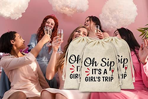 Sacos de kits de ressaca do Desfuco Sacos de festa de despedida de solteira, garotas Trip Cotton Gift Smags com