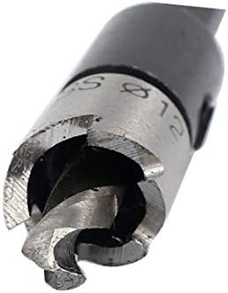 X-Dree 12mm de corte dia 5mm Twist Bit Bit HSS Triângulo Free Hole Hole Cutter Tool (12mm de corte 5 mm broca