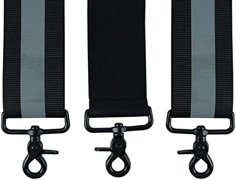 Melotough Refletive Safety Suspenders com clipe final não-metal
