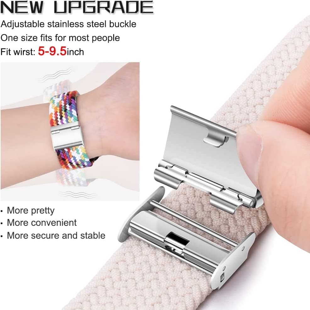 Banda de nylon trançada compatível com Samsung Watch 5 Pro 45mm/Galaxy Watch 5 Watch 4 40mm 44mm/Relógio