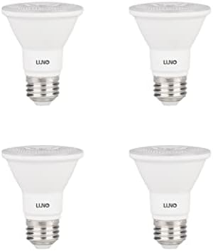 LUNO PAR20 Bulbo LED diminuído, CRI 90+, 8W, 500 Lumens, 4000k, Base média, UL listada