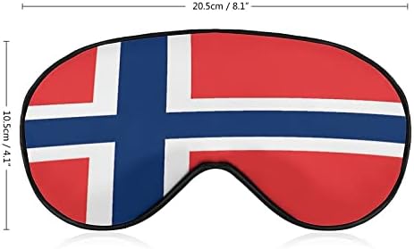 Bandeira da máscara de dormir da Noruega com tira de cinta ajustável Blackout Blackout para viajar