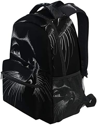 Orencol fofo estilo impressão gato gato preto arte chitning animal mochilas bookbags Daypack Travel School College