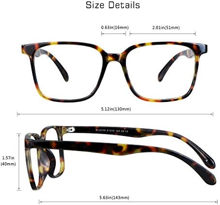 VisionGlobal Blue Light Blocking Glasses para mulheres/homens, anti -falhas, óculos de leitura de