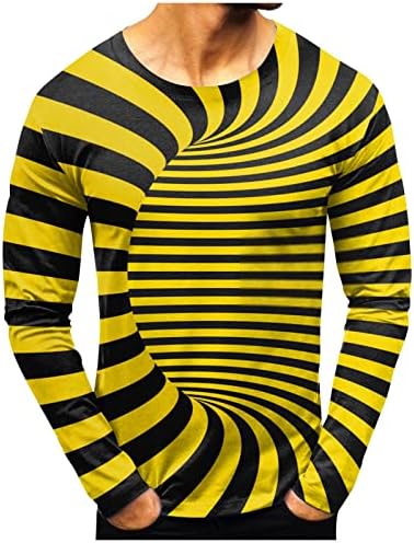 Homens com impressão solta Pullover de peso médio Tops 2023 Moda confortável Casual Sweetshirt Blouse Round Neck Blouse
