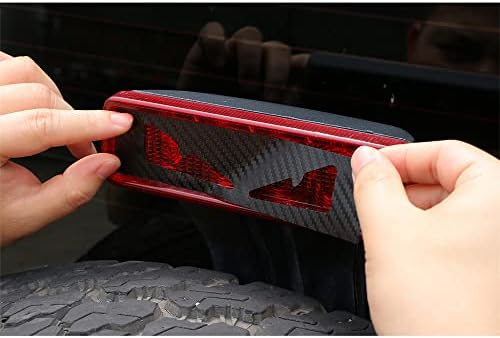 Szdeda PVC Fibra de carbono Terceira capa de decalque da luz de freio alta ajuste para Jeep Wrangler