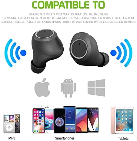 Funciona para o Google Pixel 6 Pro pela Cellet Wireless V5 Bluetooth Earbuds Compatíveis com o Google Pixel 6 Pro com o estojo de carregamento para fones de ouvido.