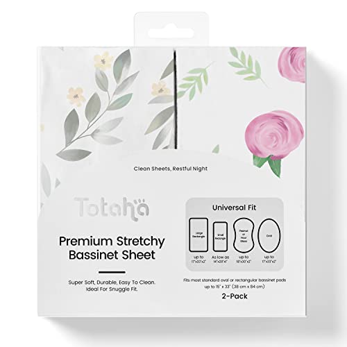 Totaha Premium Bassinet Cradle Sheets-Hipoalergênico, conforto sedoso, efeito amanteigado e calmante, lençóis