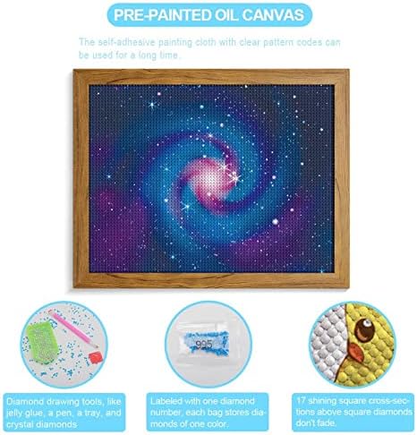 Galaxy Background Diamond Painting Kits Picture Frame 5D DIY Drill Full Drill Rhinestone Arts Decoração