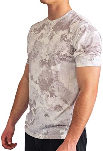 Camisa de pescoço da tripulação masculina do BuiltCool - camisas secas rápidas para homens, absorção