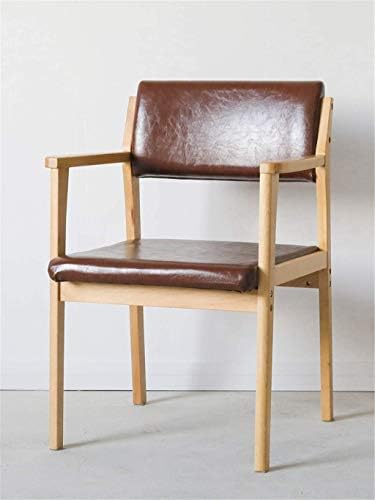 Simplicidade criativa Cadeira de escritório de negócios de atmosfera simples, madeira retro assento de assento de
