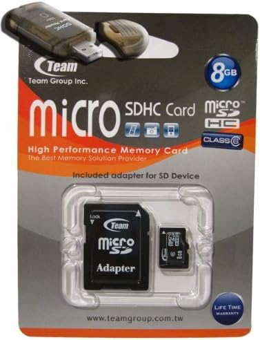 8 GB Turbo Classe 6 Card de memória microSDHC. A alta velocidade para o Nokia N95 N96 N97 vem com um adaptador SD e USB gratuitos. Garantia de vida