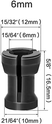 1pc/3pc Adaptador de alta precisão Cumbo 8mm 6,35mm 6mm Cumindo acessórios de corte de gravura de 6mm-1pcs