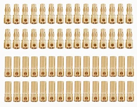 10 pares de 6,5 mm Conectores de bala de banana de ouro masculino e feminino para plugue de fio do motor ESC de