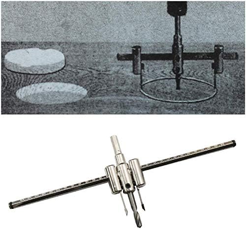 Malaxa Lianxiao - Cortador de serra de orifício de círculo ajustável, 30 bits de broca de madeira