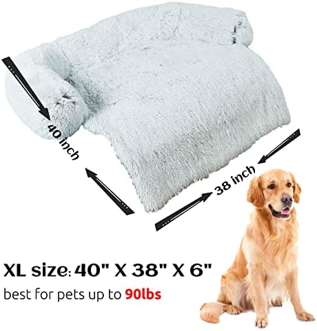 Sofá -cama de cachorro hachikitty tampa de tapete macio macio, tampa do sofá para cães tape