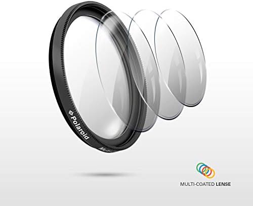 Polaroid Optics 55mm Kit de filtro de 3 peças Conjunto [UV, CPL, FLD] Inclui estojo de transporte de nylon-compatível com todos os modelos de lente de câmera populares