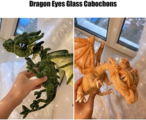 100pcs variados olhos de dragão de vidro Cabochon Olhos para boneca de barro Fazendo adereços de