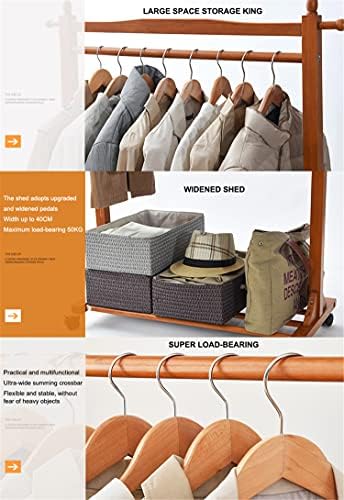 Rack de penduramento de roupas de madeira ZJDU, rack de casaco de quarto multifuncional, com