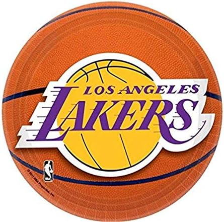 AMScan 543627 Los Angeles Lakers NBA Collection 7 Placas de sobremesas, 8 pcs