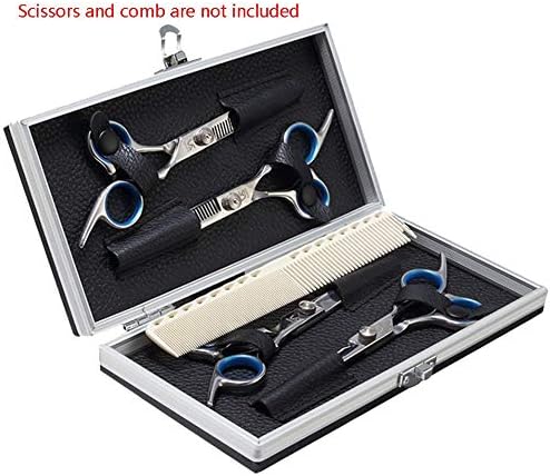 Olpchee Professional PU Leather Salon Scissors Storage Storage Caixa de cabelo Caixa de tesouras Organizer Box