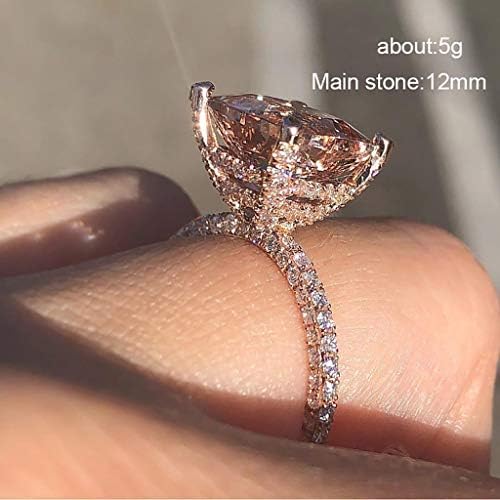 Anéis de casamento para mulheres Anéis de zircônia brilhante para mulheres Únicas três lados Crystal