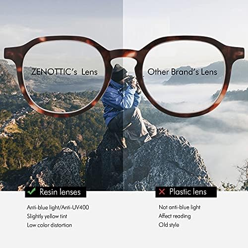 Zenottic 4 embalagem de luz azul bloqueio de óculos redondos de leitores Readers Readers OpyeGlasses