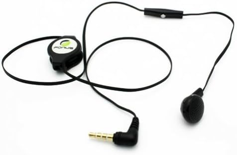 Fonus Black Repacto de 3,5 mm de fone de ouvido de fone de ouvido de fone de ouvido mono e fone de ouvido com microfone para T-Mobile HTC HD2, T-Mobile HTC MyTouch 4G, T-Mobile HTC One, T-Mobile HTC One S, T-Mobile alcatel onetouch evoluir