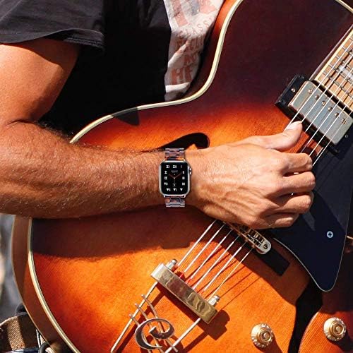 Banda de resina de moda Joyozy Compatível com Apple Watch 49mm 45mm 44mm 42mm, aço inoxidável Fivela Iwatch Bandra.