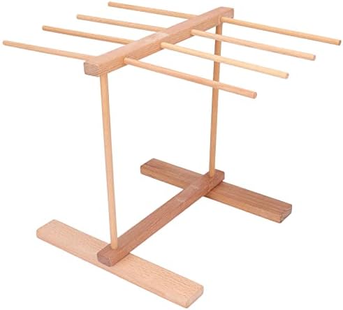 Porta de secagem de macarrão de madeira zunato, suporte de macarrão de madeira 15,4 x 8,7 x 11,8 polegadas para cozinha em casa