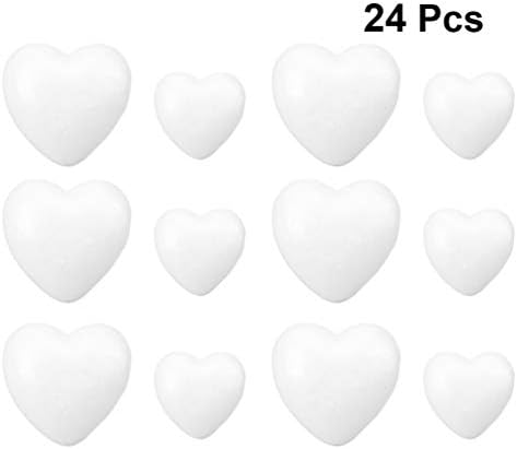 Bolas de decoração de casamento pretyzoom 6 polegadas 24pcs em forma de espuma em forma de coração Craft Polystireno