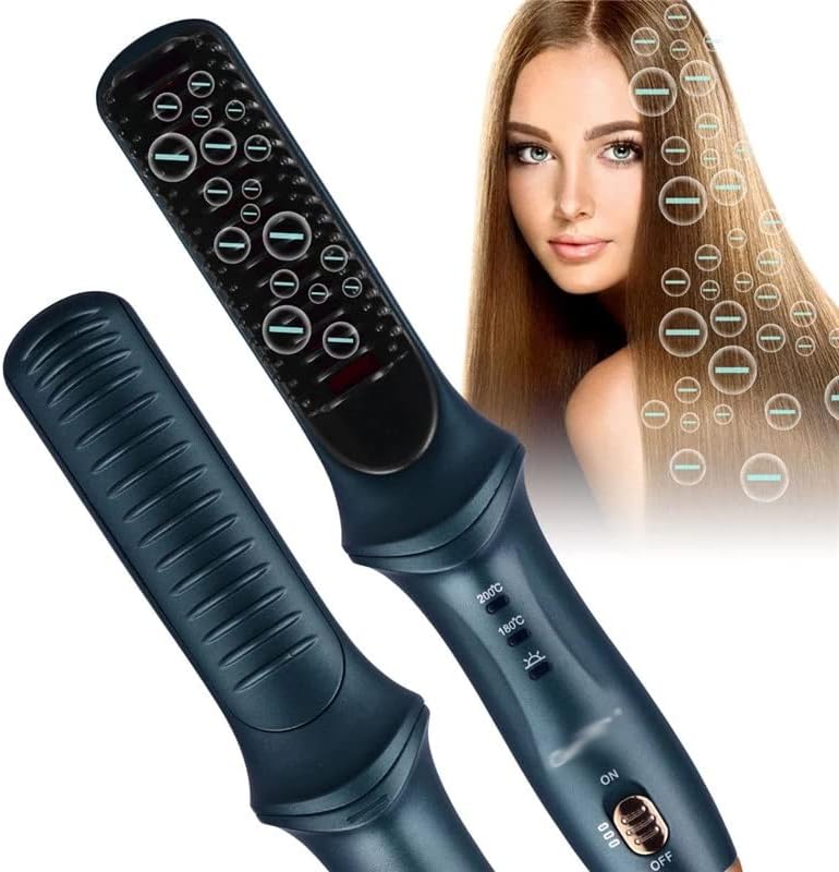 XDKLL 220V Ionic Aquecimento rápido Multifuncional escova de cabelo pincel de cabelo de cabelo 25mm pente de pente alisadores de cabelo enrolando ferro de cabelo