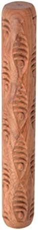 Ferramenta de relevo de Toyandona Rolo de modelagem de argila de madeira Rolo: ferramentas de cerâmica textura de argila rolamento rolamento de mangueira de rolos de grã