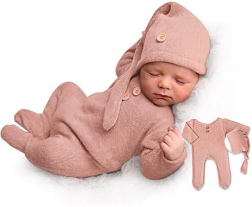 Recém -nascidos Propções de traje de figurino elfas macacões de bebê com chapéus para meninas de meninas