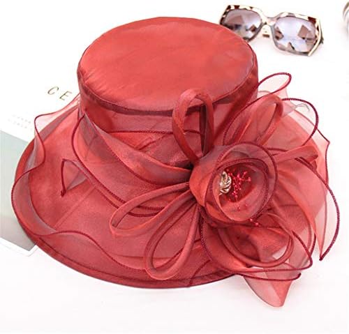 Mulheres Lace Retro Casamento Fascinador Hat de Bridal Brid Roll Up Hat Sunshade Hat Fedora Fedora dobrável