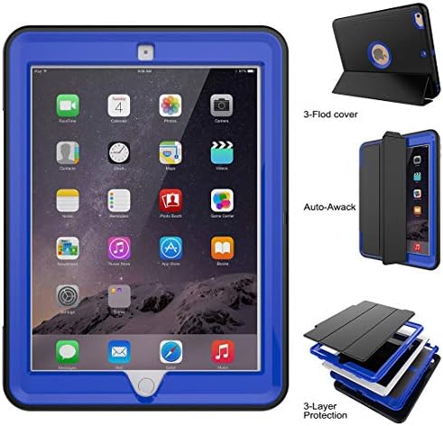 Tablet PC Case para iPad 9.7 e iPad 9.7 Case de proteção magnética de 3 vezes com capa inteligente Sleep Auto-Sleep & Awake Smart Cover