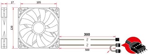 Scythe Kaze Flex Slim 120mm RGB LED Fan, PWM 300-1800rpm, nenhum controlador incluído, pacote único