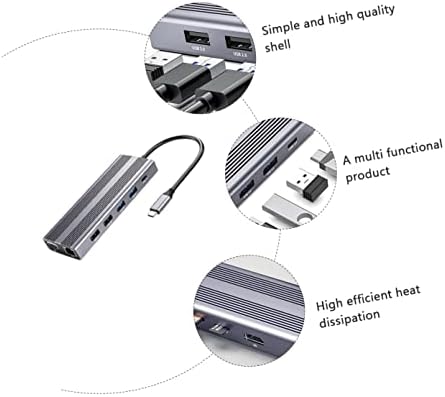 Tipo de solustre Cartões de acoplamento Tipo de porta- Para estação, o adaptador de dados USB Splitter Reader Multi Laptop Hub em múltiplos alumínio