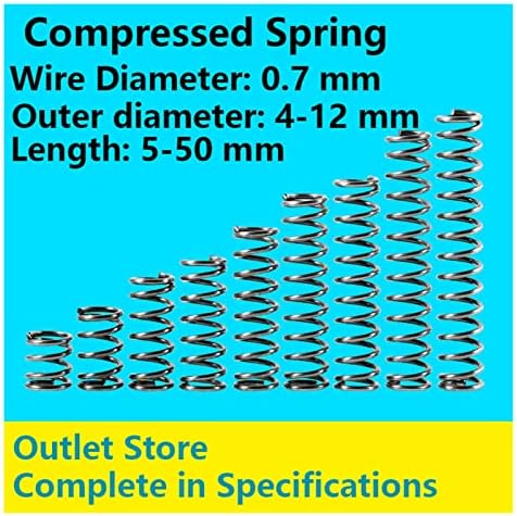 As molas de compressão são adequadas para a maioria dos reparos I Tamanho da mola de compressão Diâmetro