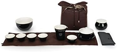 ZSEDP FAZENDO DE TEA Conjunto de chá de negócios Cerâmica Kung Fu Conjunto de chá da sala de estar da sala de estar encontrando convidados