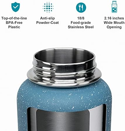 Buzio Vacuum Isolled Stainless Steel Water Bottle 87oz com 40 onças de garrafa de água com 40