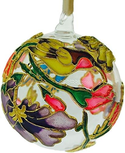 Hummingbird Cloisonne Ball Glass Christmas Tree Ornament Bird Decoration New