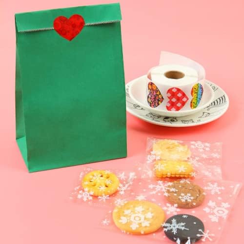 Adesivos de etiqueta para frascos de panificação do envelope de amor de coração redonda caixa de presente caixa de cozinha embalagem selo papel adesivo adesivo