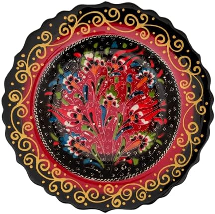 Ayennur Placa decorativa turca de 9,85 Ornamento de cerâmica artesanal para decoração de parede para casa