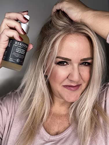 Spray de tratamento de espessamento extenso de cerotina para cabelos finos e finos - Spray de espessamento de cabelo I reforço de diâmetro do cabelo e protetor de calor. Totalmente natural, crueldade e sem álcool, feitos nos EUA.